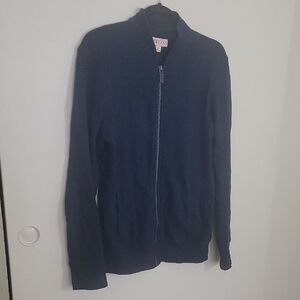 Navy Full-Zip Cardigan